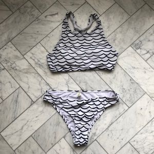 Cup she two piece scalloped bikini